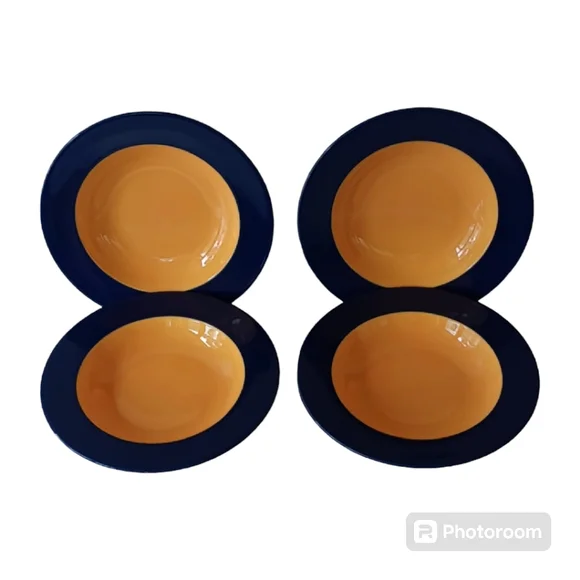 Pagnossin Treviso Ironstone Blue Orange Bowls - www  Pagnossin Treviso Ironstone Blue Orange Bowls main image 0